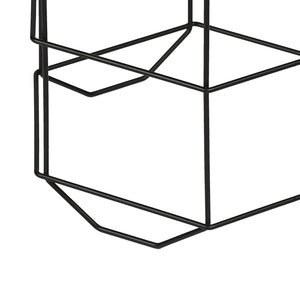 Zestaw stolików bocznych Hørning zestaw 3 metalowych koszyków czarny / marmurowy wygląd [en.casa]
