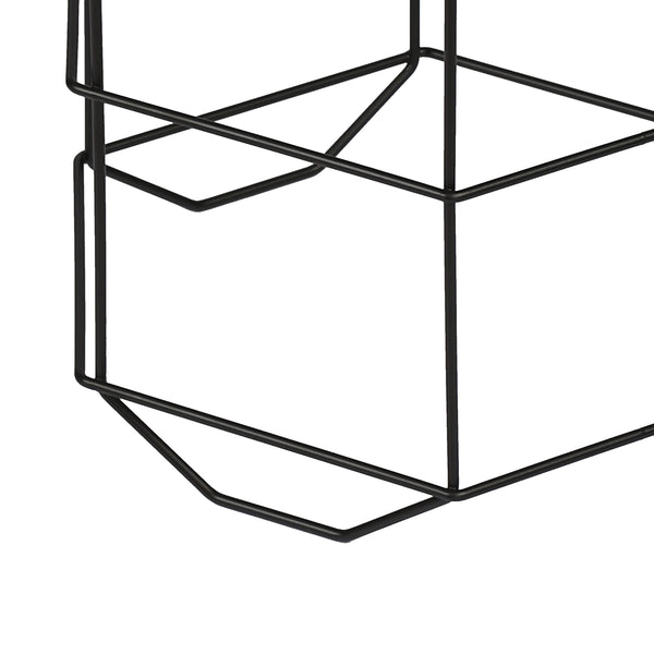 Zestaw stolików bocznych Hørning zestaw 3 metalowych koszyków czarny / marmurowy wygląd [en.casa]