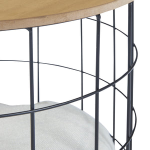 Wiklinowy stolik Haapajärvi w zestawie 2 sztuk z jaskinią dla kota [en.casa]