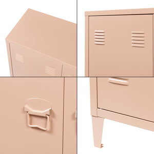 Metalowa szafka Oripää - 90x80x33cm - Jasny brąz