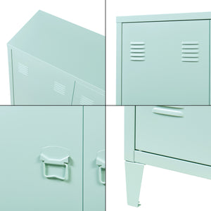 Metalowa szafka Oripää - 90x80x33cm - Pastelowa zieleń