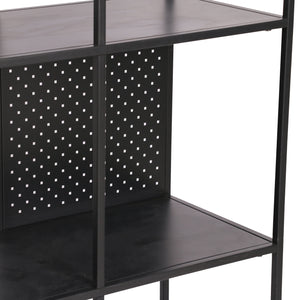 Regał Ingå 144x75x35cm metal czarny mat [en.casa]