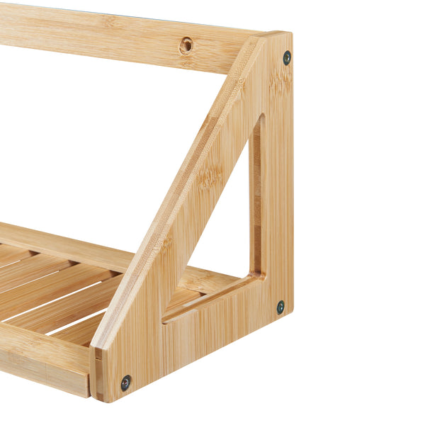 Zestaw półek ściennych Gjerdrum zestaw 2 43x15x15cm bambus [en.casa]