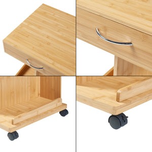 Stół na kółkach Jokkmokk 56,5x43x43 cm bambus [en.casa]