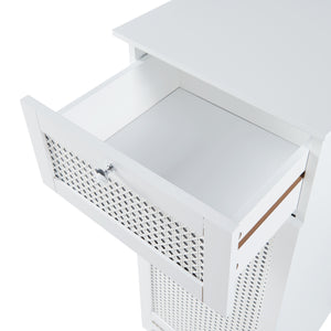 Szafka na pościel Karlsøy 90x38x40cm biała [en.casa]