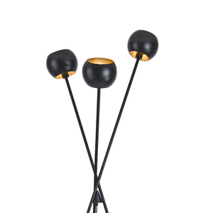 Lampa podłogowa Nykvarn 3-light czarny / złoty [lux.pro]