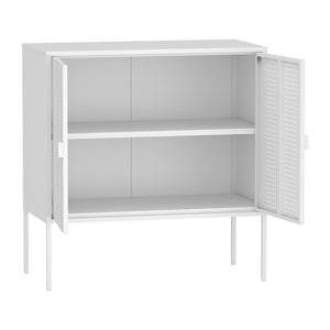 Kredens Castelli 82,5 x 80 x 40 cm stal biały [en.casa]