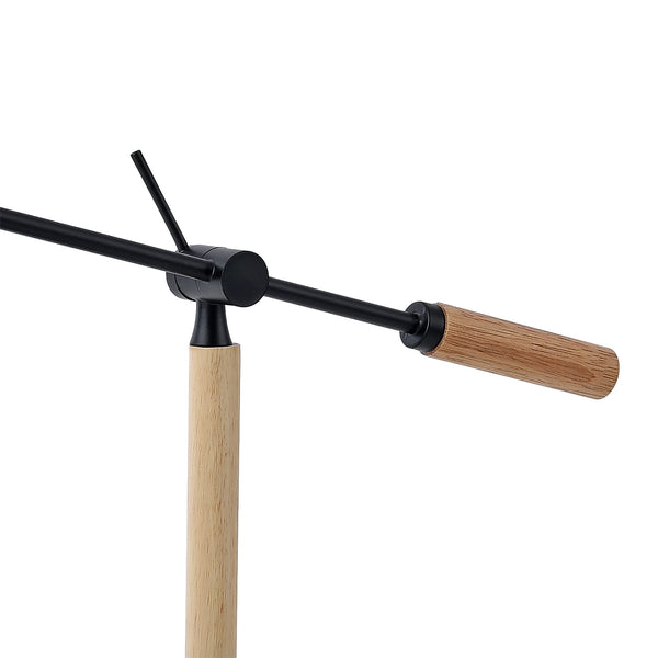 Lampa stołowa Watford czarny / kolory drewna [lux.pro]