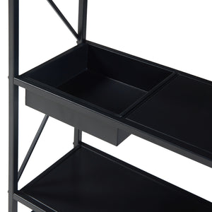 Półka na rośliny Berkelland metal czarna [en.casa]