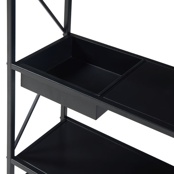 Półka na rośliny Berkelland metal czarna [en.casa]
