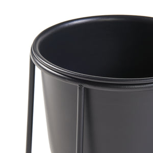 Stojak na rośliny Nesseby zestaw 2 metalowy czarny [en.casa]