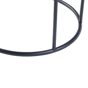 Stojak na rośliny Osen zestaw 2 metalowy czarny [en.casa]