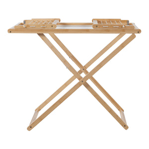 Składany konik na ubrania Fakala 154x59x82 cm bambus [en.casa]