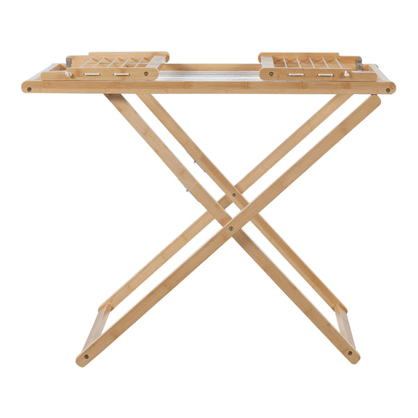 Składany konik na ubrania Fakala 154x59x82 cm bambus [en.casa]