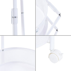 Wózek Sørreisa z 4 poziomami 123xØ37,5cm Biały [en.casa]