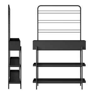 Stojak na rośliny zewnętrzne Aalsmeer metal 154x96x24 cm czarny [casa.pro]