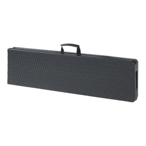 Składany zestaw ławek Mark 2-częściowy rattan czarny [en.casa]