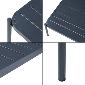 Accettura zestaw mebli ogrodowych 3-częściowy aluminium szary [casa.pro]