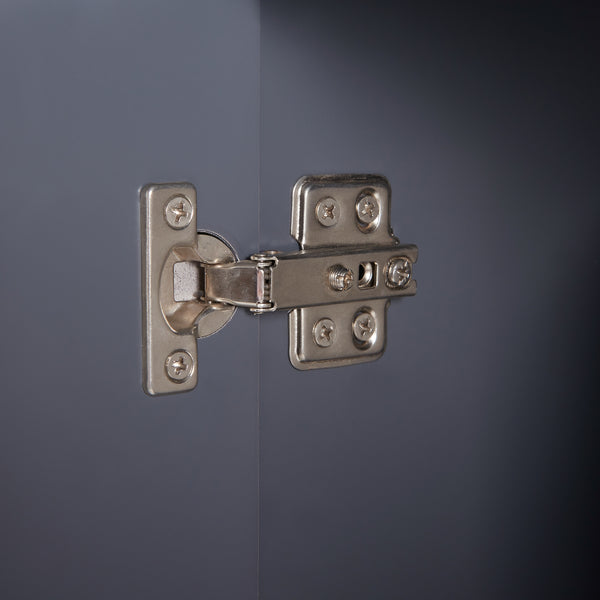 Szafka z lustrem Overath 60x20x50 cm szara [en.casa]