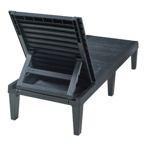 Leżak Ateleta 172x58 cm czarny [casa.pro]