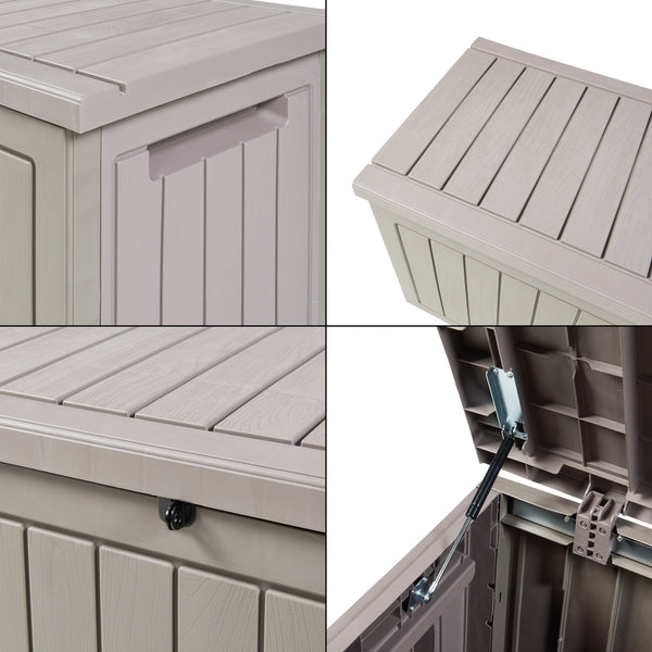 Pudełko do przechowywania Filetto 124x52,5x57 cm Beżowe [casa.pro]