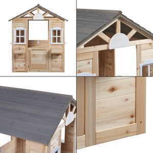 Domek do zabawy Acciano 131x113x97 cm drewno jodłowe [casa.pro]
