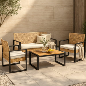 Zestaw mebli ogrodowych Calciano 4-częściowy [casa.pro]