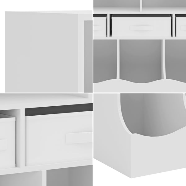 Półka dziecięca Vastesa 75x80x40 cm biała [en.casa]