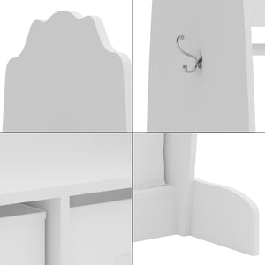 Szafa dziecięca Moskenes 107x95x61 cm biała [en.casa]