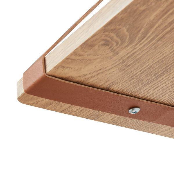 Zestaw półek ściennych Utsira 48/60 x 20 x 30 cm 2-częściowy dąb/brąz [en.casa]