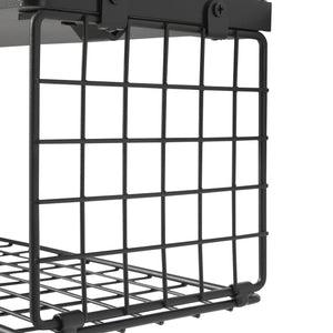 Półka ścienna Vik zestaw 2 sztuk czarna [en.casa]