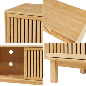 Szafka pod telewizor Ypäjä 150x42x50 cm naturalny bambus [en.casa]