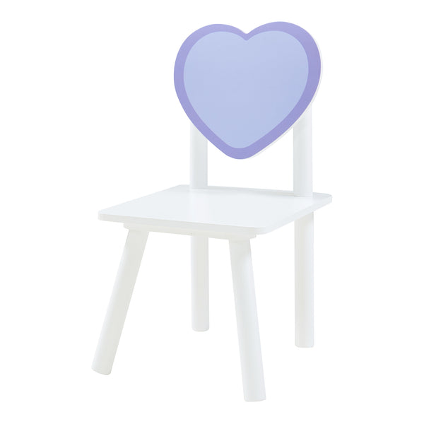 Fotelik dziecięcy Siljan z motywem serca biały/fioletowy [en.casa]