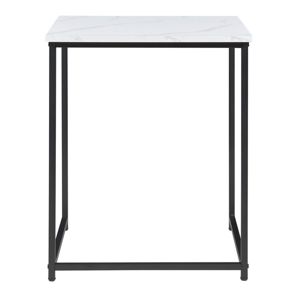 3-częściowy marmurowy stolik kawowy Trollhättan, biały [en.casa]