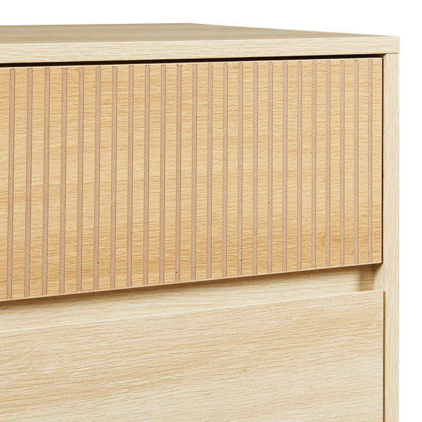 Komoda Landskrona 80x80x40 cm z 3 szufladami o wyglądzie dębu [en.casa]