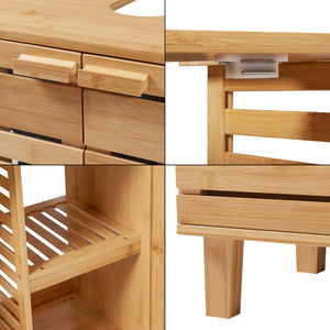 Szafka podumywalkowa Epind 60x66x30 cm z naturalnego bambusa [en.casa]