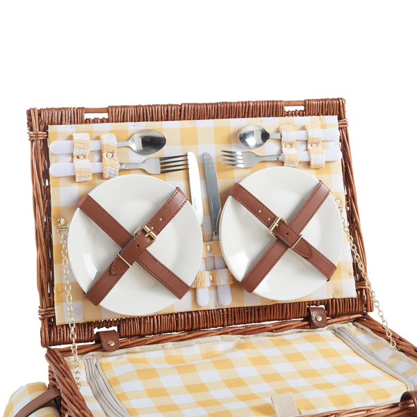 Kosz piknikowy Brindisi dla 4 osób w komplecie [casa.pro]