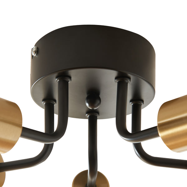 Lampa sufitowa Barrow czarny/złoty [lux.pro]