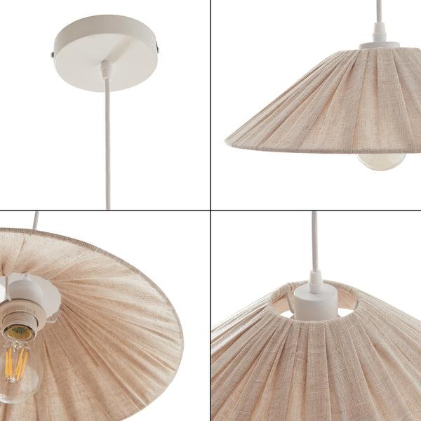 Lampa wisząca Bridge biały/beżowy [lux.pro]