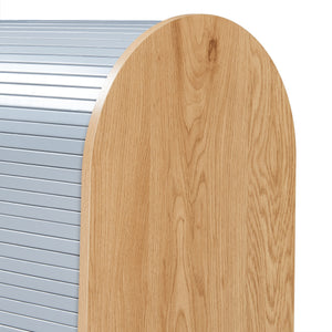 Szafa na rolety Kavlinge 80x60x40 cm bambus/szary [en.casa]