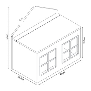 Pudełko na zabawki Vipsali 56x60x33 cm miętowy zielony/biały [en.casa]
