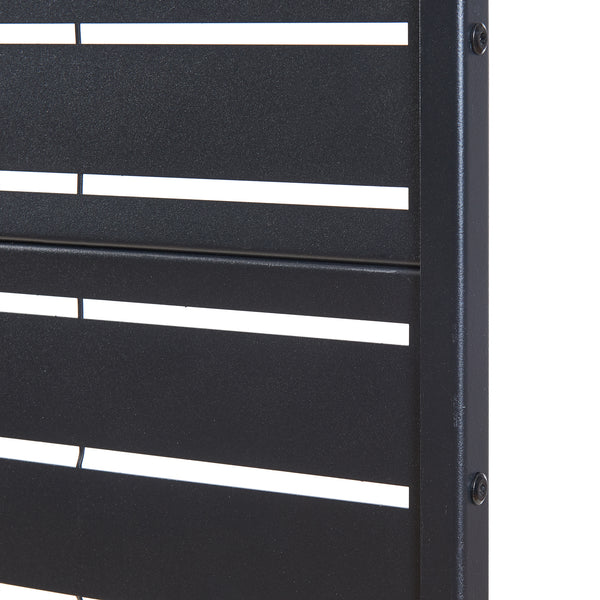 Wewnętrzna ścianka działowa Trolu stal 200x100x50 cm czarna [casa.pro]