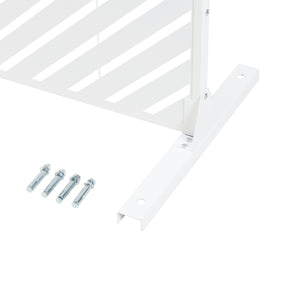 Wewnętrzna ścianka działowa Kekan stal 200x100x50 cm biała [casa.pro]