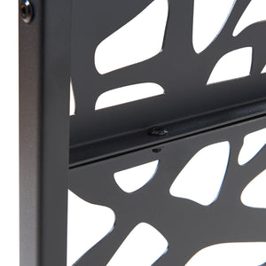 Wewnętrzna ścianka działowa Poskind stal 200x100x50 cm czarna [casa.pro]