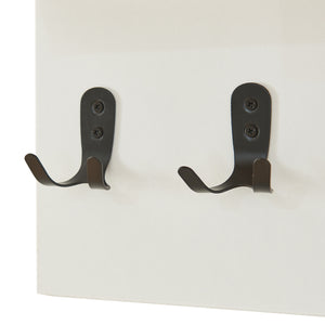 Botaruvn wieszak ścienny z 2 półkami 34x59x13 cm beżowy/biały [en.casa]