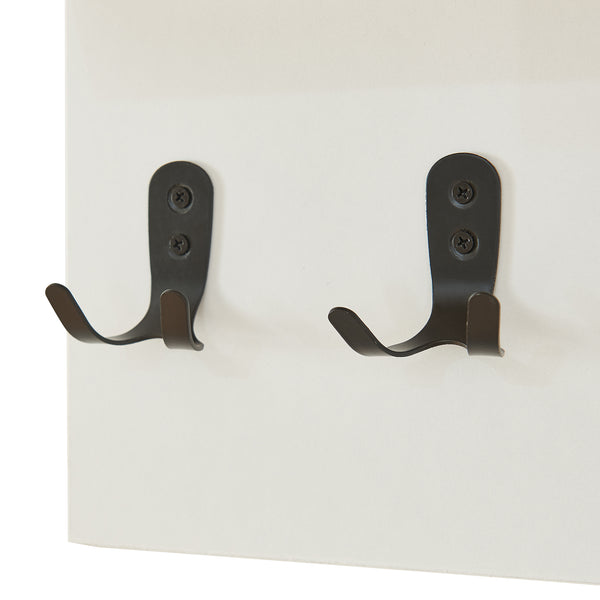 Botaruvn wieszak ścienny z 2 półkami 34x59x13 cm beżowy/biały [en.casa]