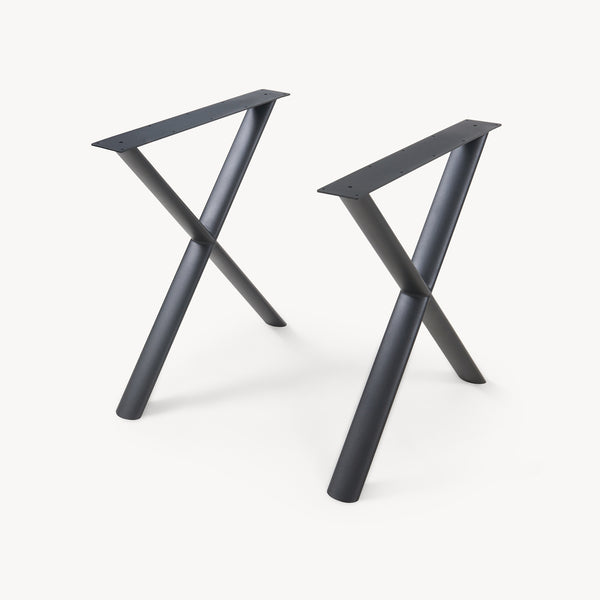 Stelaż stołu Klixjö zestaw 2 szt. stal 72x70x10 cm czarny [en.casa]