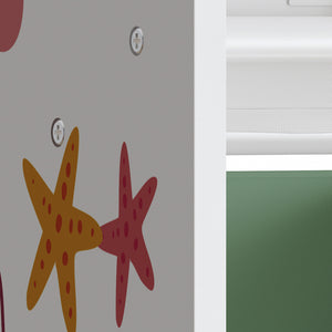 Półka dziecięca Farusa 80x90x30 cm motyw Aqua Dream [en.casa]