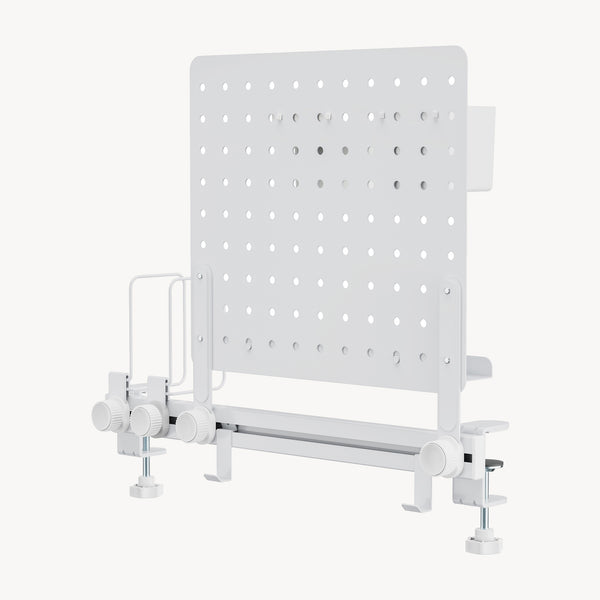 Organizer na biurko Sauda 50x50 cm stalowy biały [en.casa]