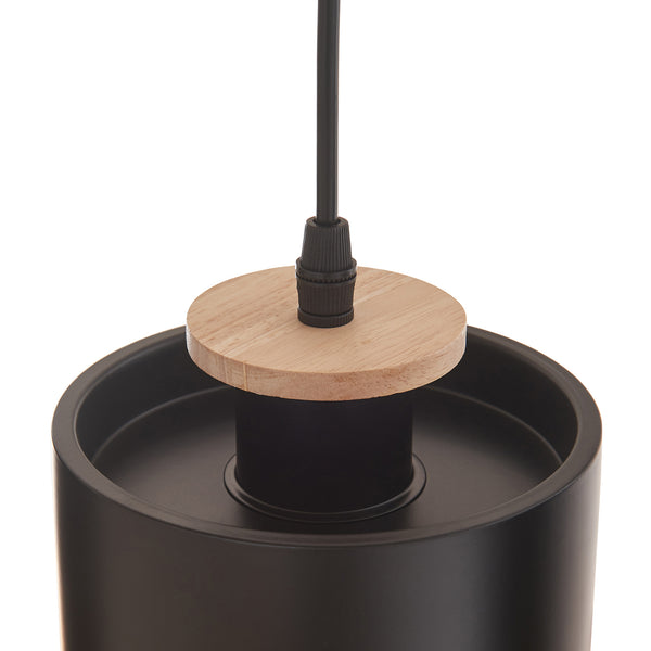 Lampa wisząca Posdand 130x90x14 cm drewno/czarny [lux.pro]